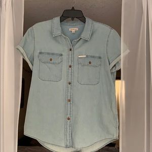 Calvin Klein Light Wash Denim Shirt Size L